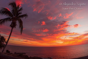 Sunset in Fire, Acapulco Mexico by Alejandro Topete 